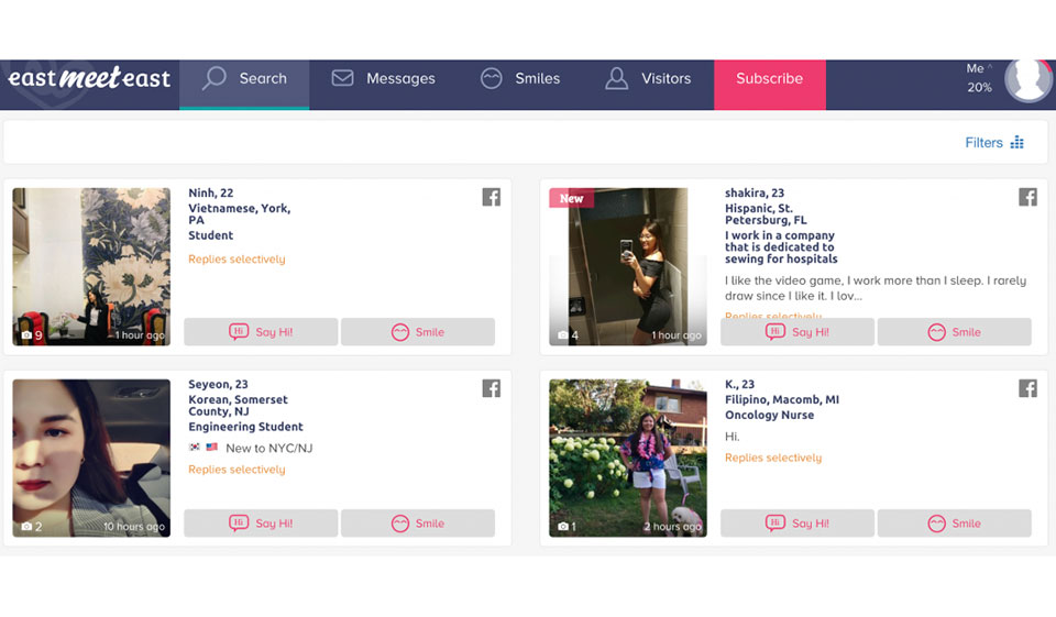 Revisión de EastMeetEast - Conozca a su socio asiático