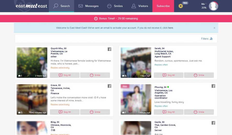 Revisión de EastMeetEast - Conozca a su socio asiático