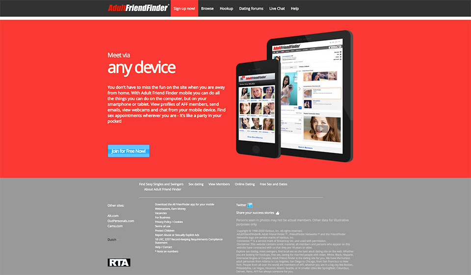 ¿De qué manera funciona AdultFriendFinder?