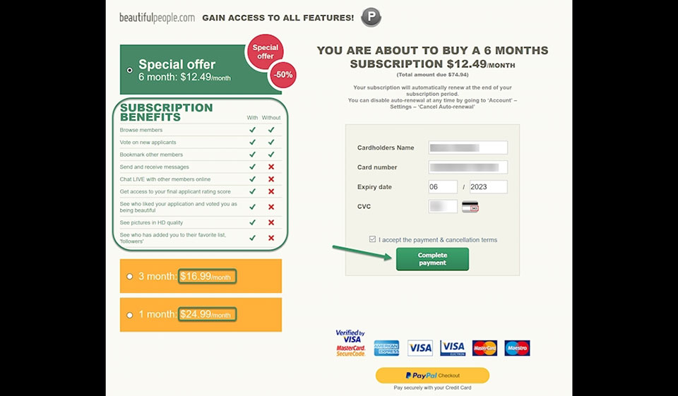 ¿Cómo crear una cuenta en BeautifulPeople?