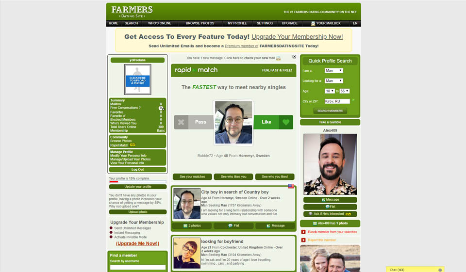 ¿Es el sitio de citas Farmers fácil de usar y comprensible?