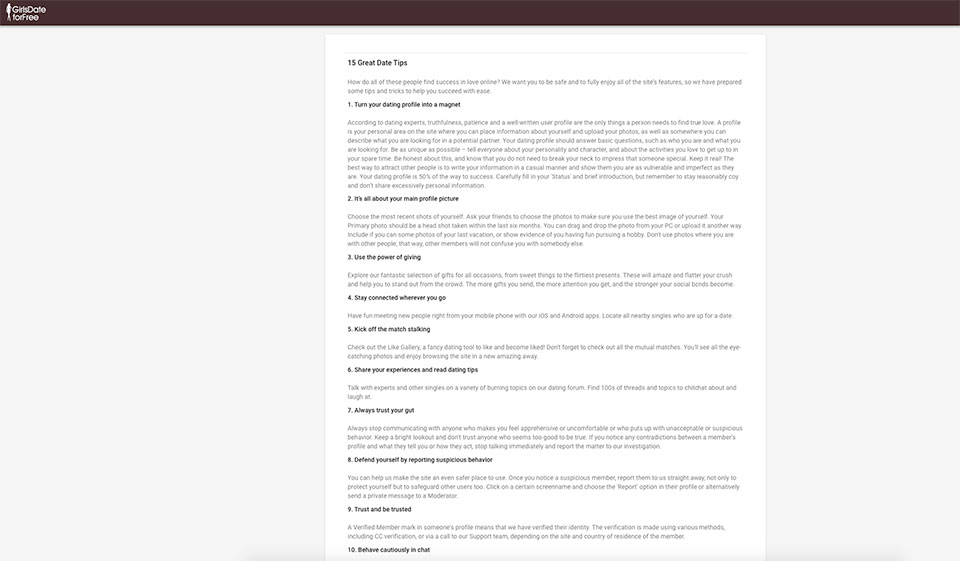 GirlsDateForFree: una revisión detallada de todas las peculiaridades de la plataforma de citas