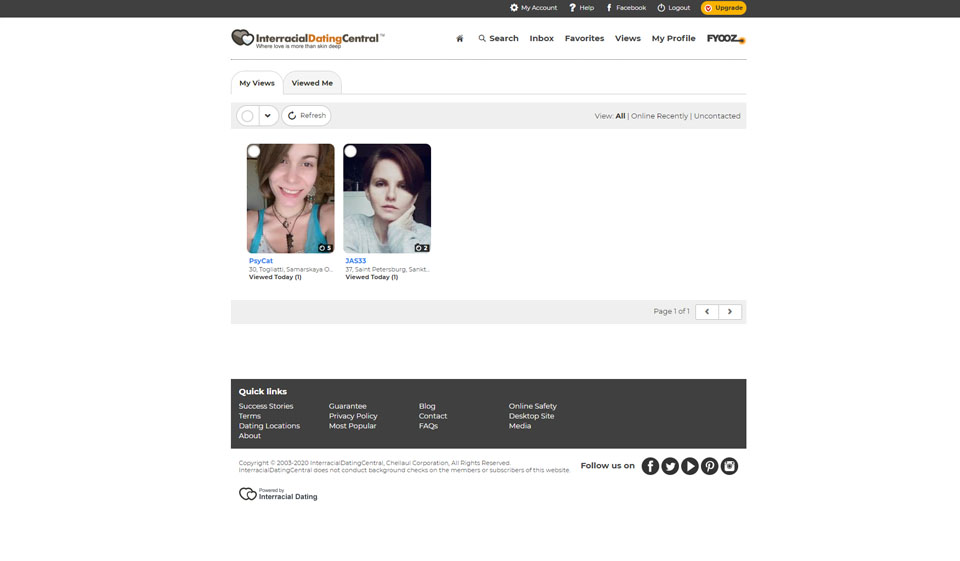 Conclusión de la revisión central de citas interraciales