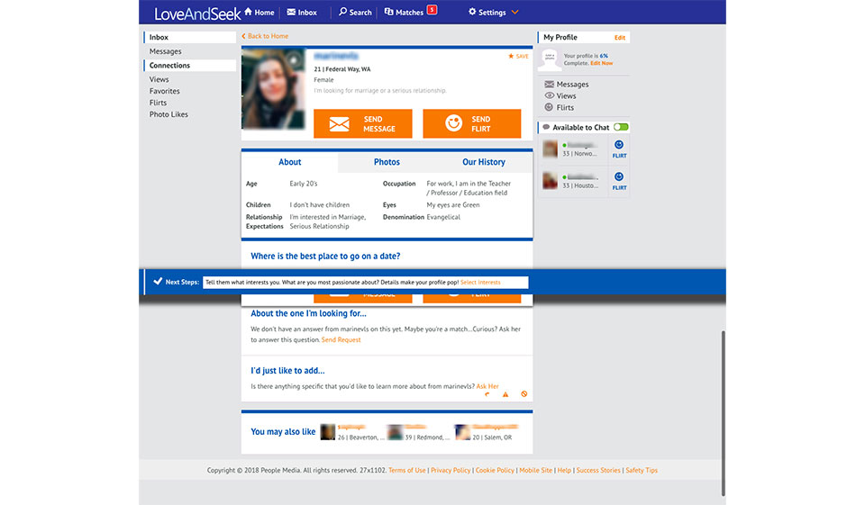 Revisión de LoveAndSeek - Conéctese con cristianos solteros para una relación comprometida