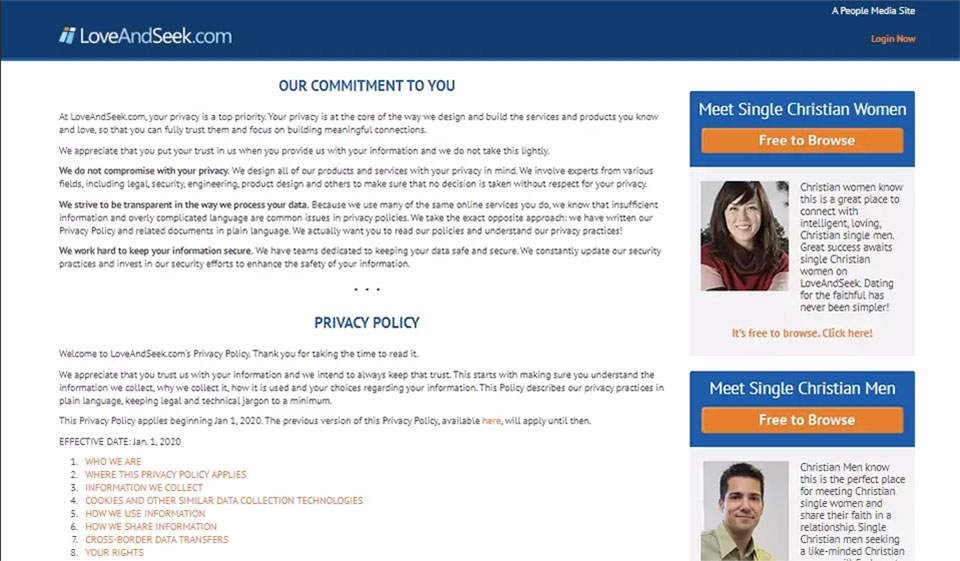 Revisión de LoveAndSeek - Conéctese con cristianos solteros para una relación comprometida
