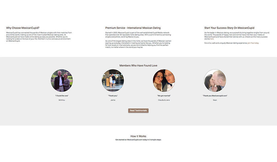 Revisión de MexicanCupid: Crea tu cuento de hadas de amor mexicano