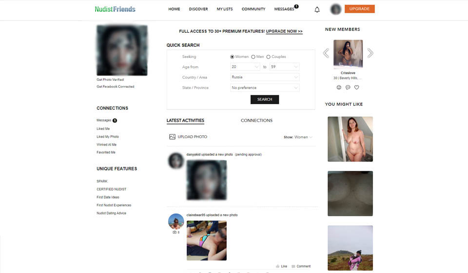 Revisión de NudistFriends - ¿Es confiable la plataforma?
