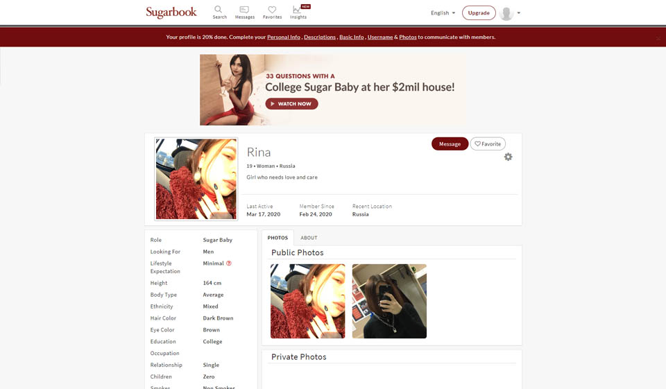 Características notables de Sugarbook