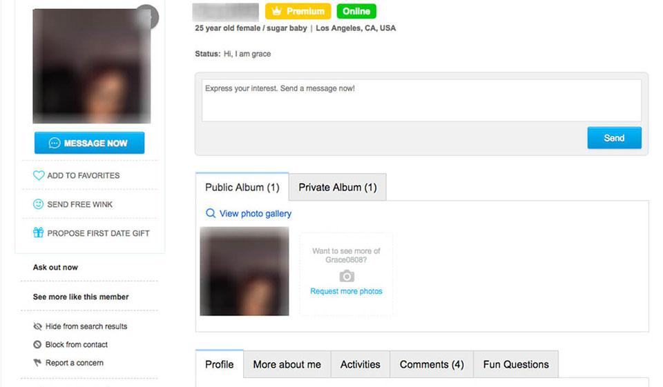 Registro y navegación fáciles de usar en el sitio web SugarDaddyMeet