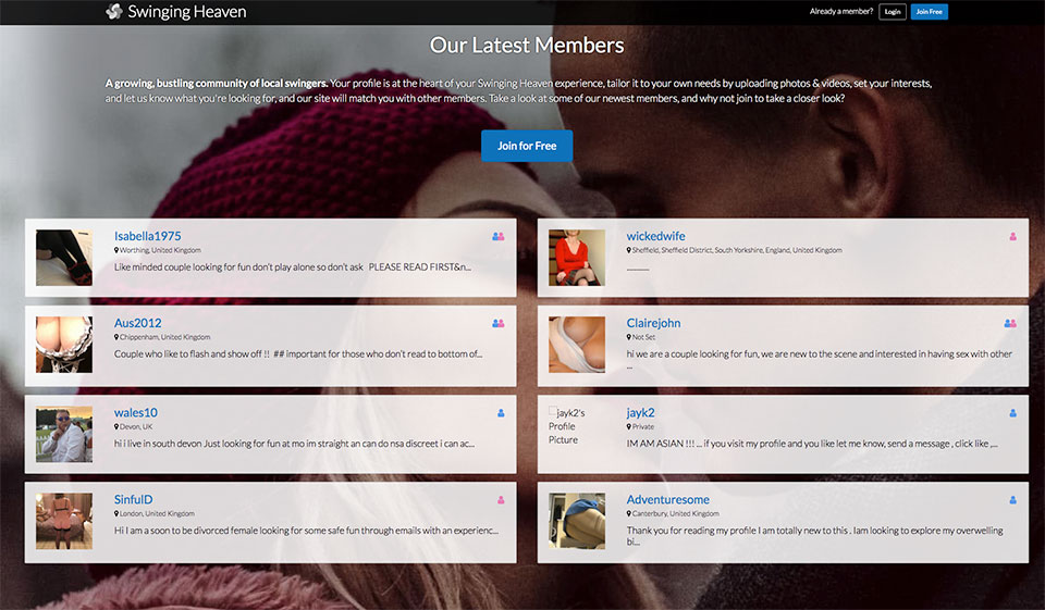 Swinging Heaven: ¿Qué ofrece este sitio web a las personas que se citan en línea?