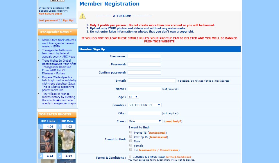 Revisión de TS-Dating - ¿Es este un sitio digno?
