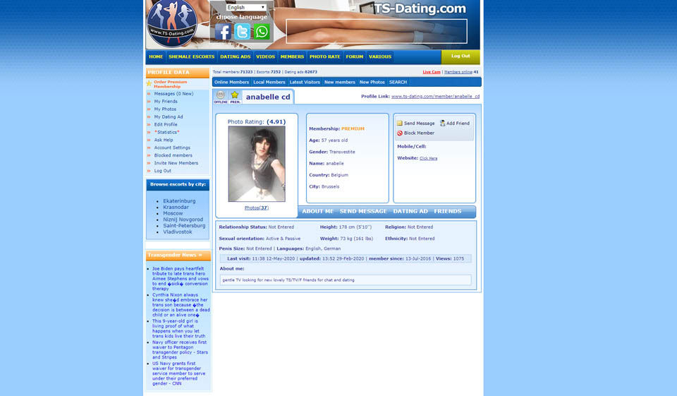 Revisión de TS-Dating - ¿Es este un sitio digno?