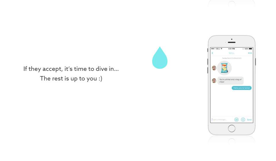 El proceso de chat y emparejamiento en Dabble