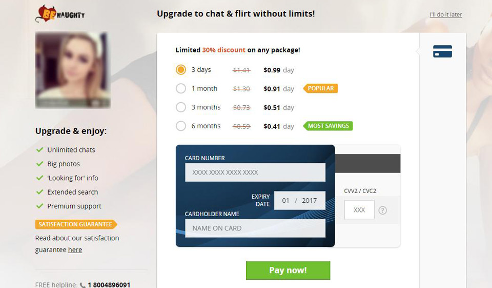 Cancelar su suscripción a BeNaughty