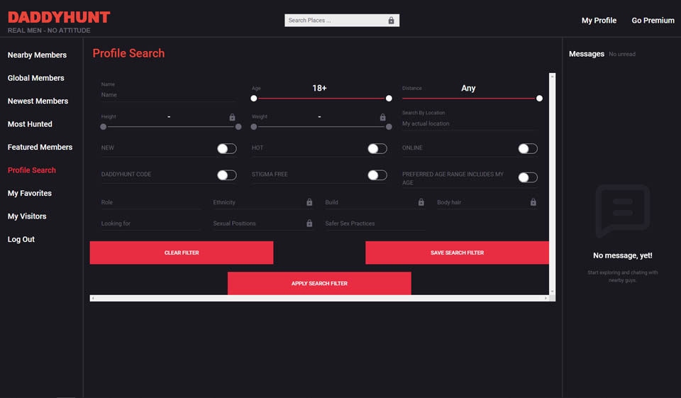 Proceso de registro y perfil de usuario