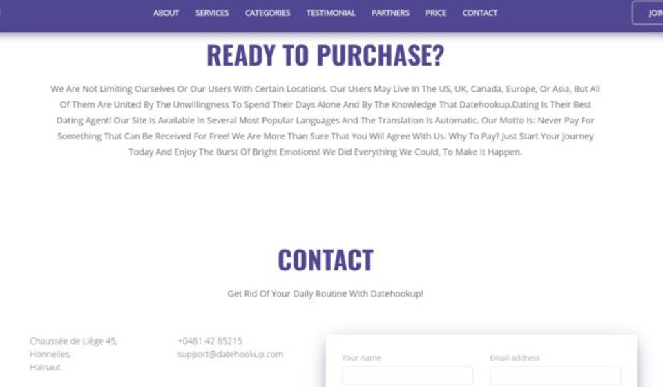 Funciones de la aplicación móvil DateHookUp