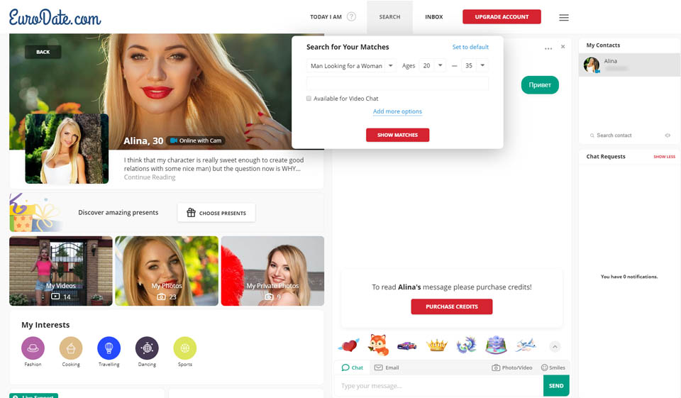 Aplicación móvil Eurodate