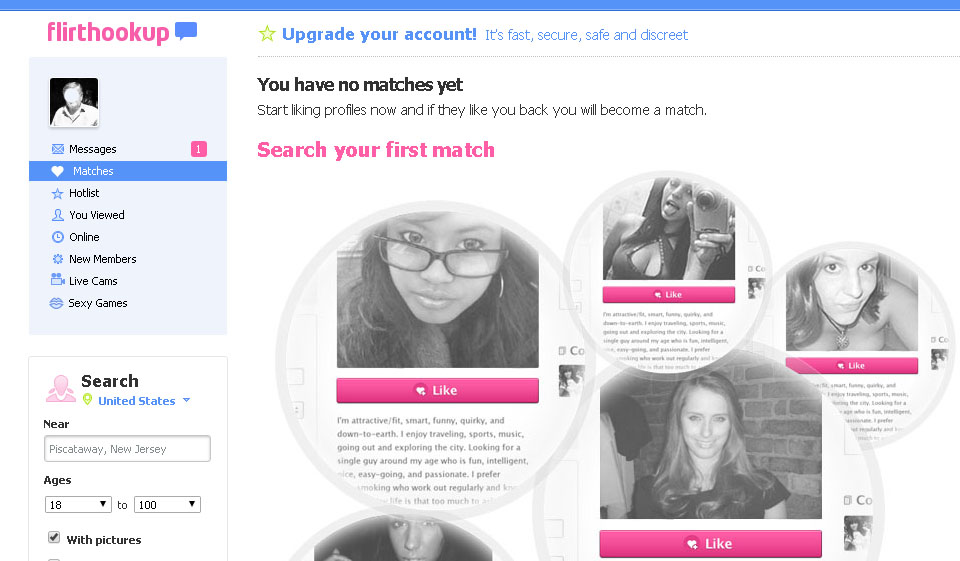 FlirtHookUp Facilidad de uso