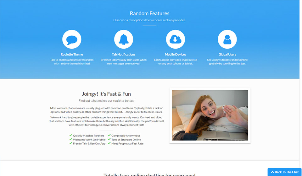 Emparejar y chatear en Joingy