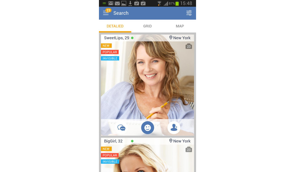 La aplicación de citas maduras