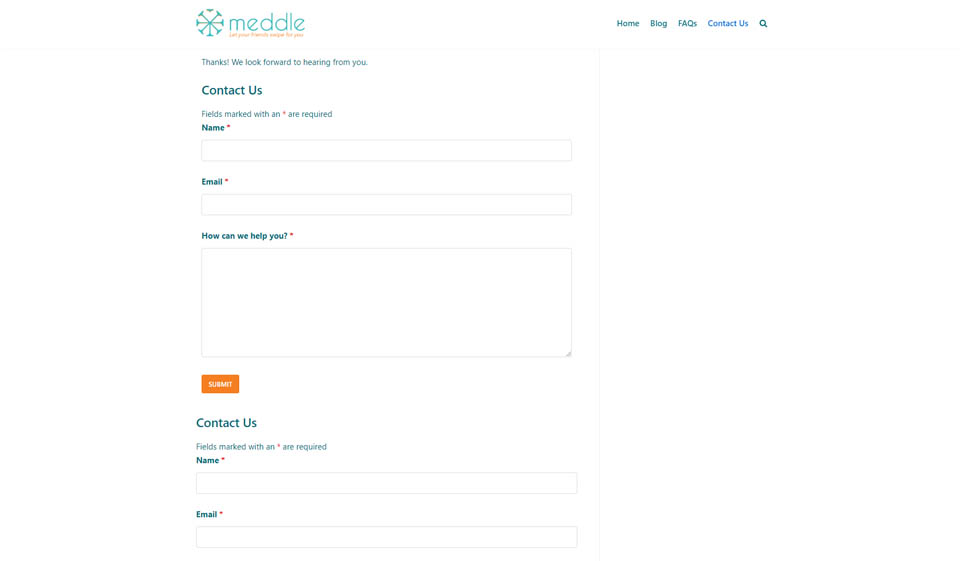 ¿Qué aspecto tiene la aplicación móvil Meddle?