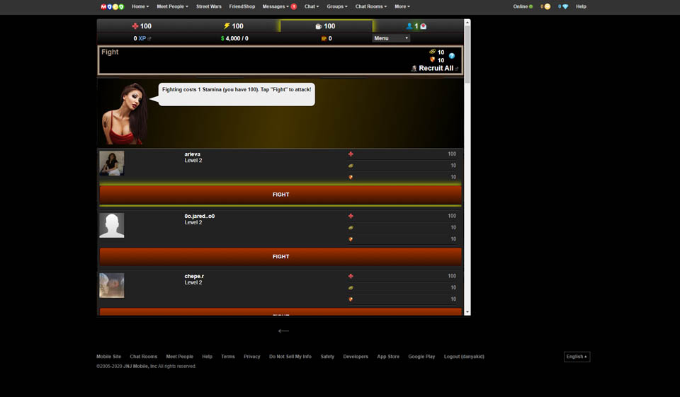 Aplicación móvil MocoSpace