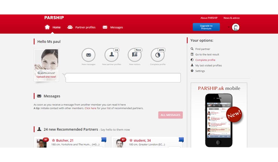 Detención de su suscripción a Parship