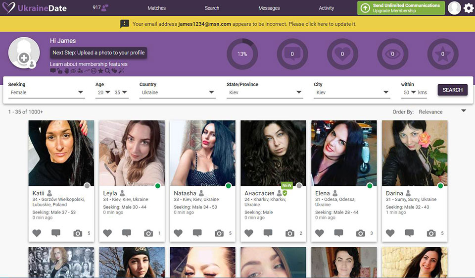 Proceso de registro y perfil de usuario