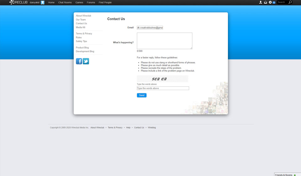 Diseño y usabilidad de Wireclub