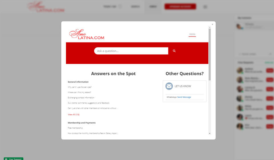 AmoLatina Cómo es el proceso de registro de fácil uso