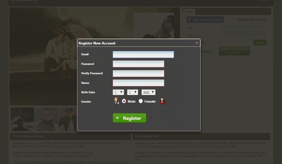 Registro de perfil y perfil de usuario