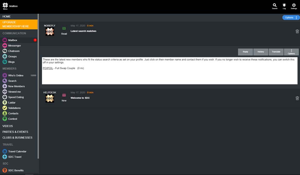 El proceso de chat y emparejamiento en SDC
