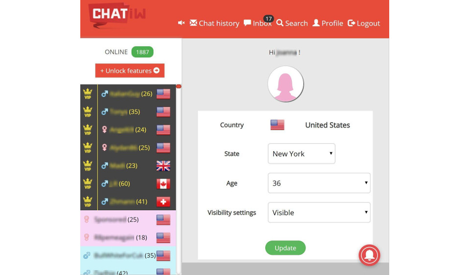 Facilidad de uso de Chatiw