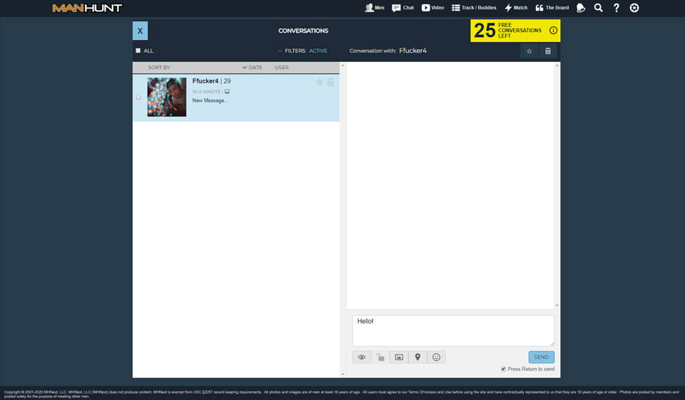 Chatear y recibir coincidencias potenciales