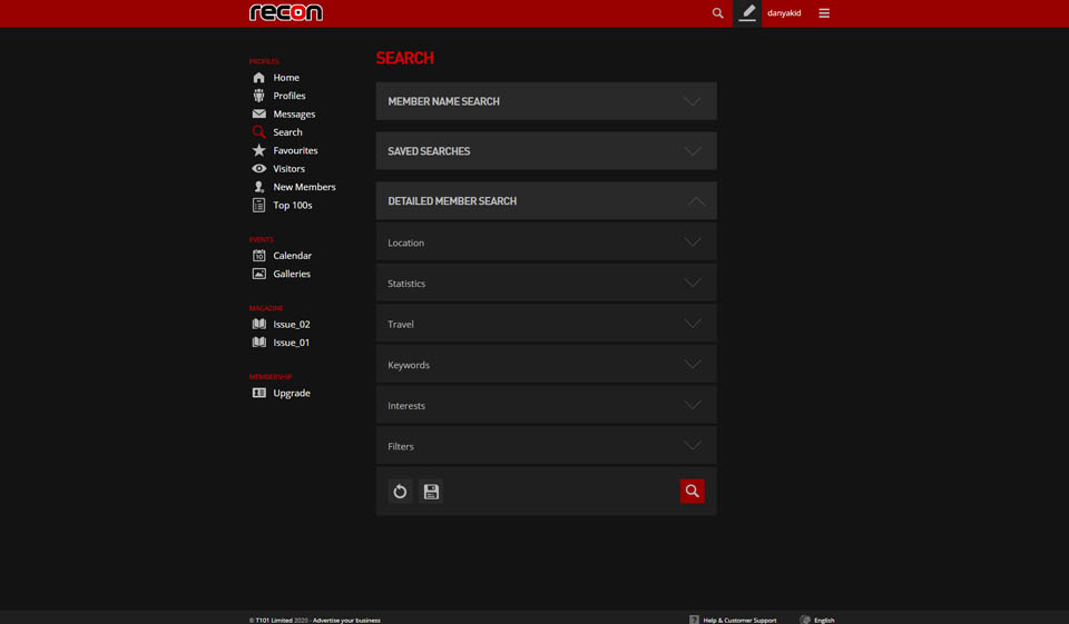 Herramientas de búsqueda y filtros de reconocimiento