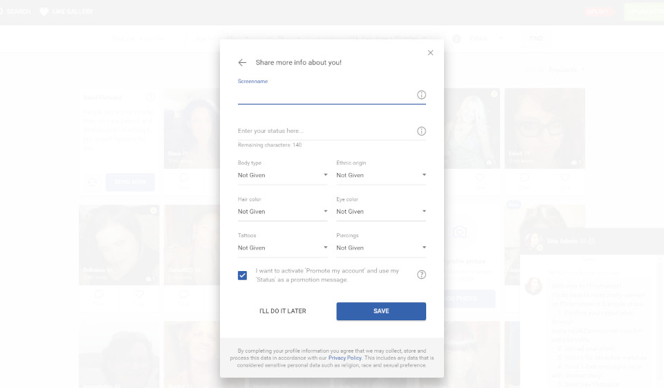 ¿Cómo funciona FlirtyMature?