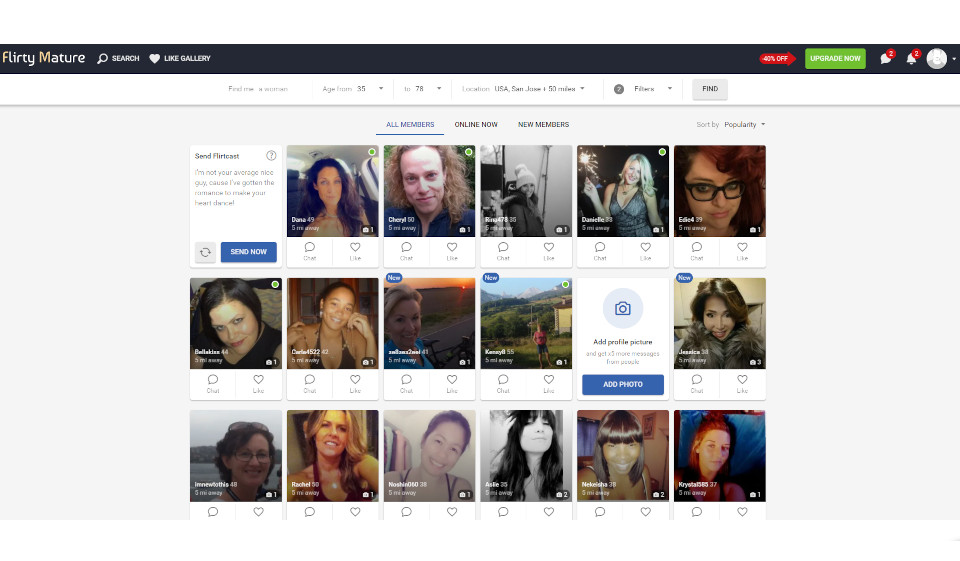¿Cómo funciona FlirtyMature?